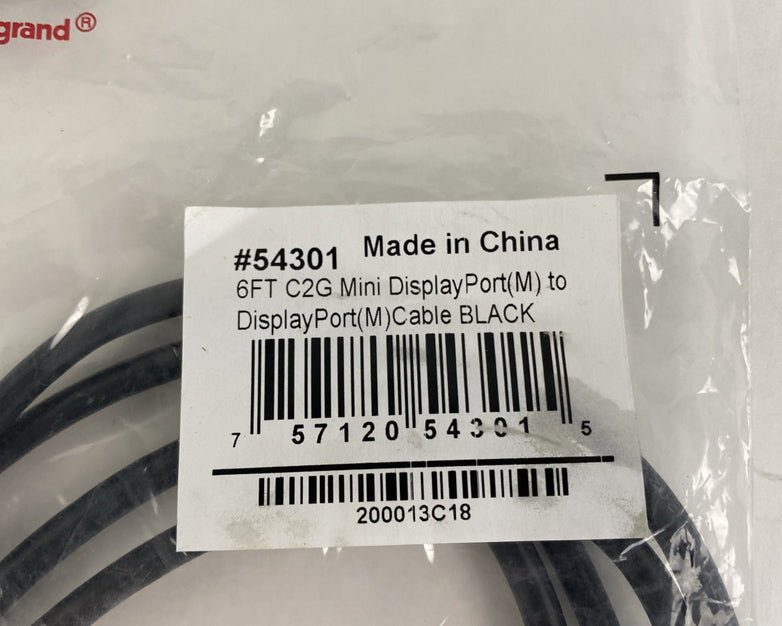 C2G 54301 6FT Mini Display Port Mini- DP to standard DP Lot of 3