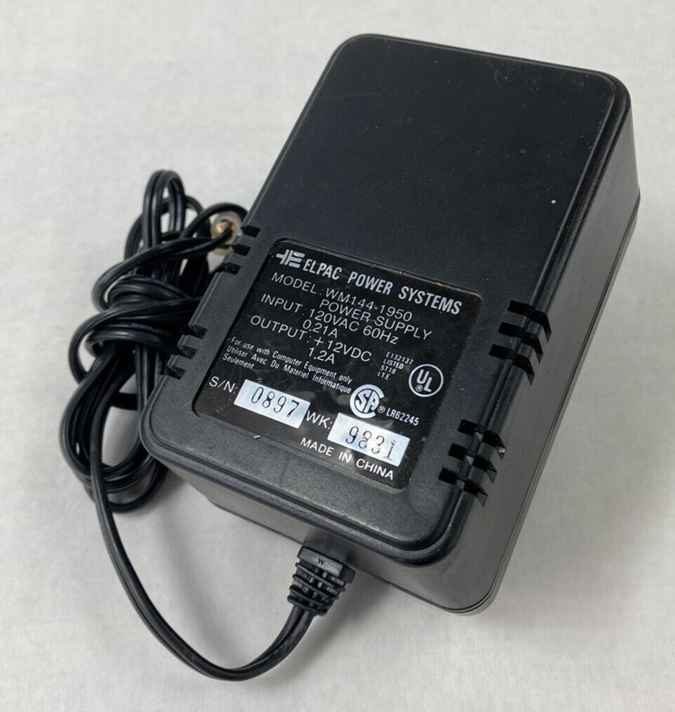 Elpac Power Systems WM144-1950 12vDC 1.2A Power Supply