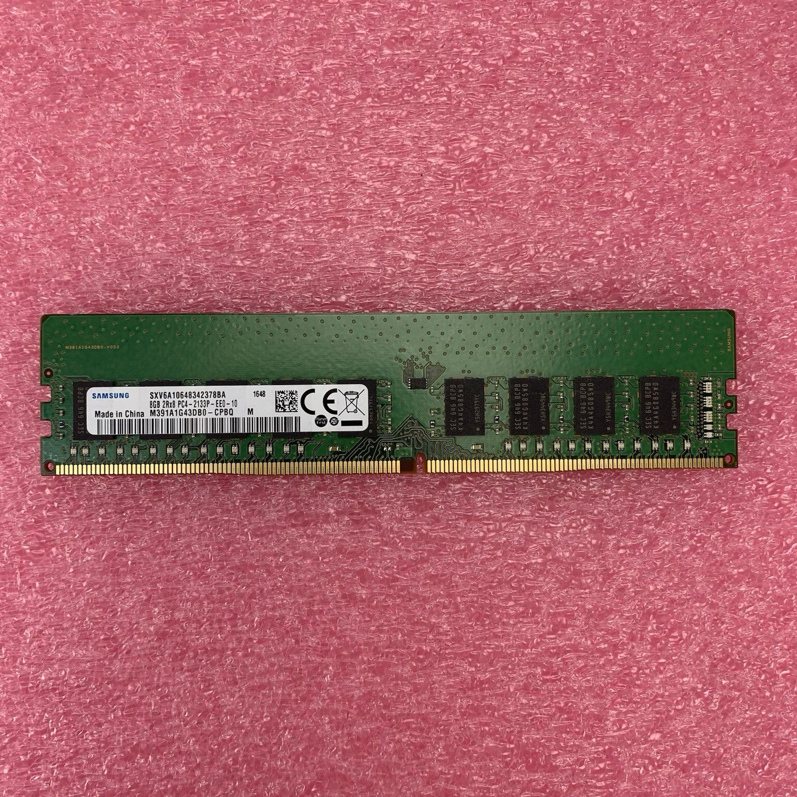 Samsung M391A1G43DB0-CPBQ PC4-2133P-EE0-10 8GB 2Rx8 Desktop Memory RAM5
