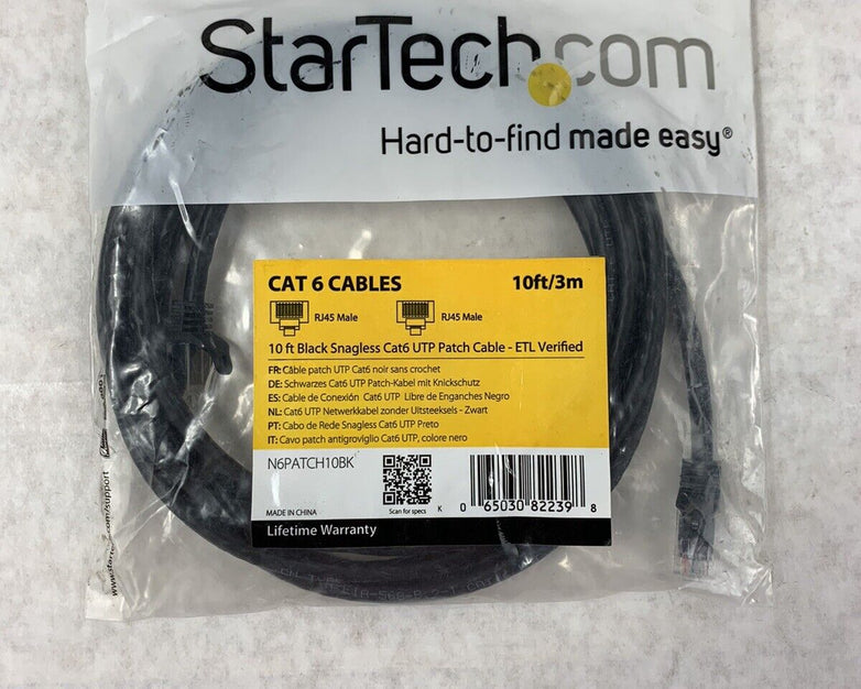 StarTech 3ft Green Molded Cat6 UTP Patch Cable New