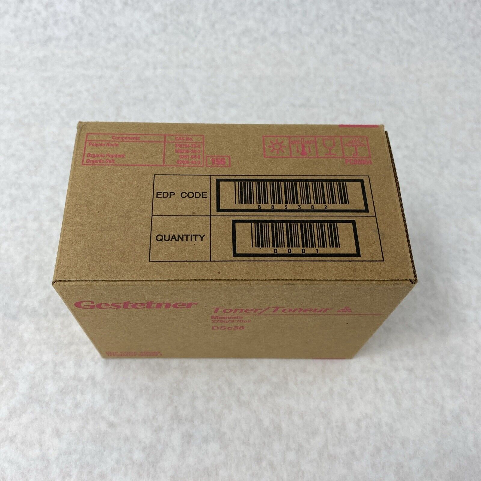 Genuine Gestetner DSc38 Magenta Toner Cassette 275g 9.70oz 885382