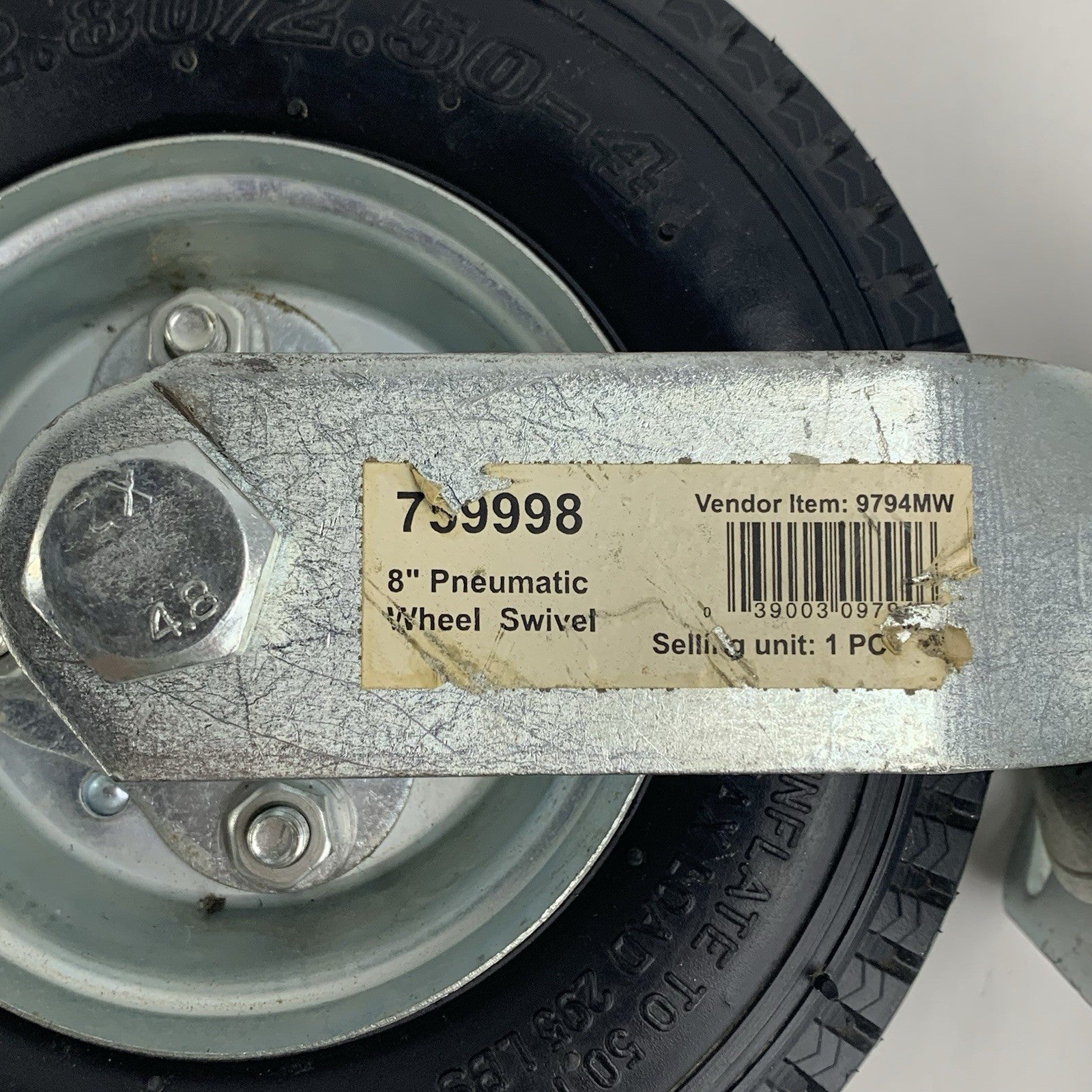Vendor Rem 9794MW 759998 Pneumatic 8'' Wheel Swivel Lot of 4x3