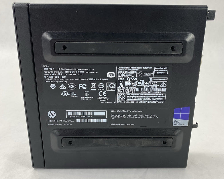 HP EliteDesk 800 G2 Micro Intel Core i5-6500T 2.5GHz 8GB RAM No HDD/OS/AC