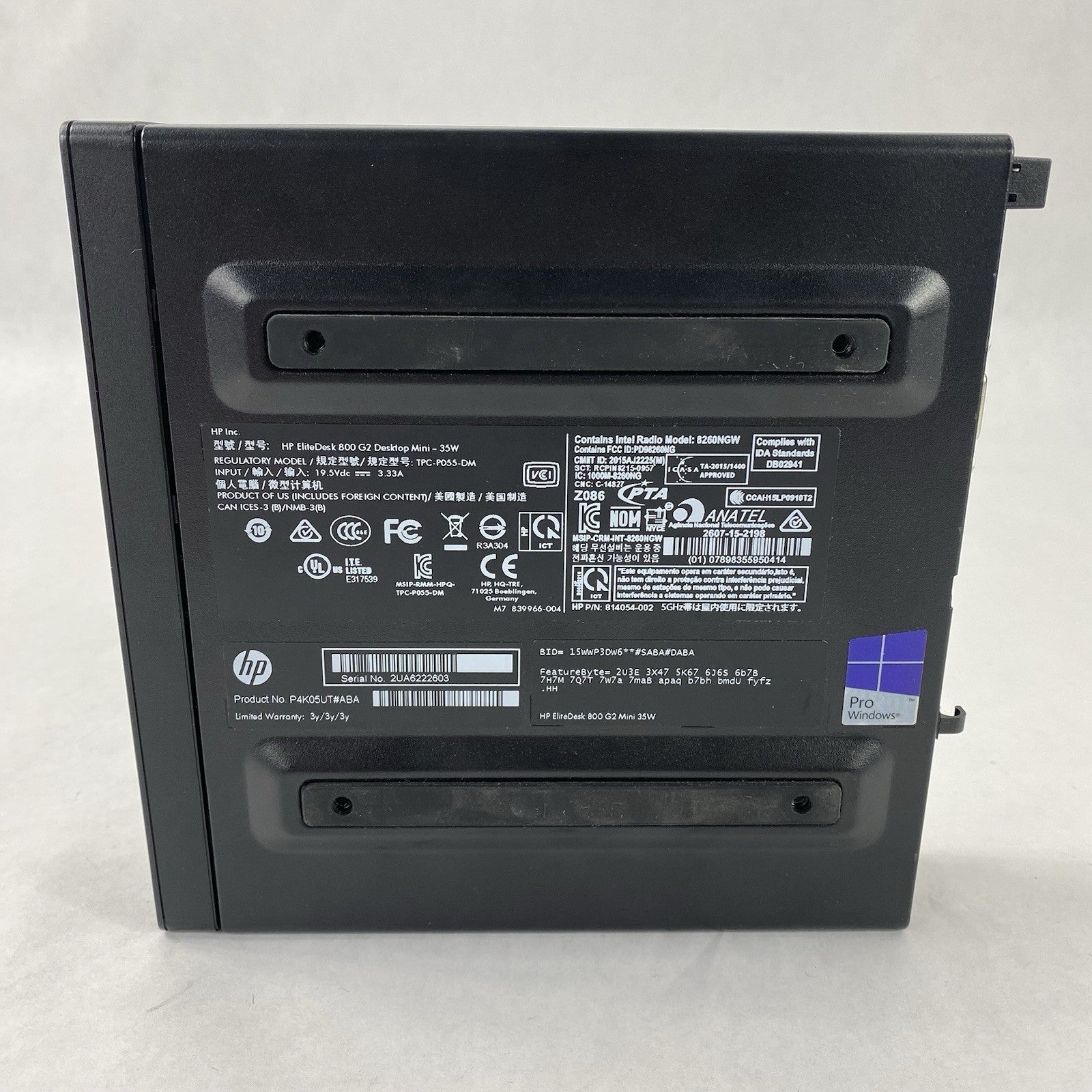 HP EliteDesk 800 G2 Micro Intel Core i5-6500T 2.5GHz 8GB RAM No HDD/OS/AC