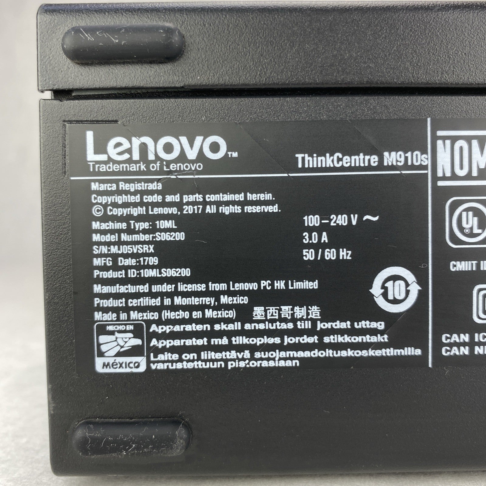 Lenovo ThinkCentre M910s SFF Intel i5-6500 3.20GHz 8GB RAM NO HDD OS