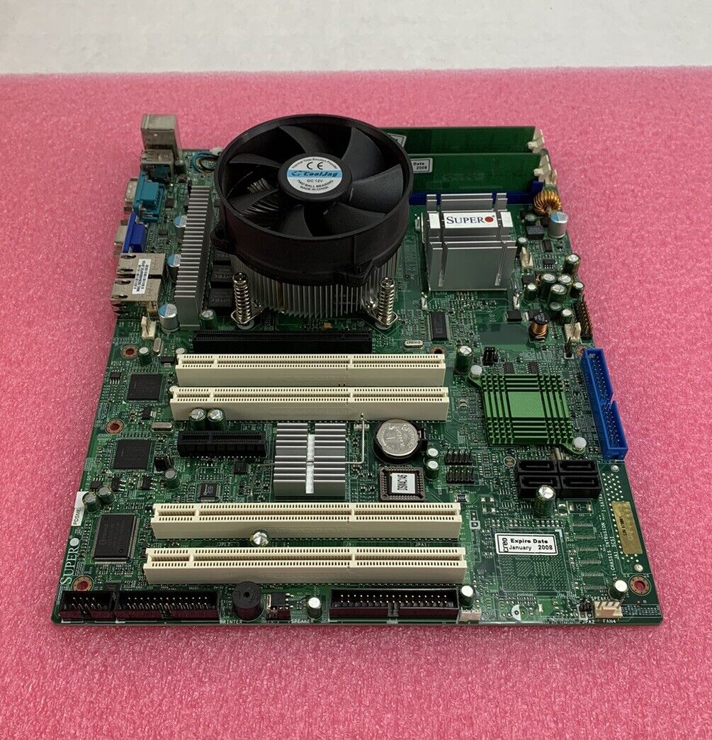 SuperMicro PDSM4 Motherboard Intel Pentium 4 3.4GHz 512MB RAM w/Shield