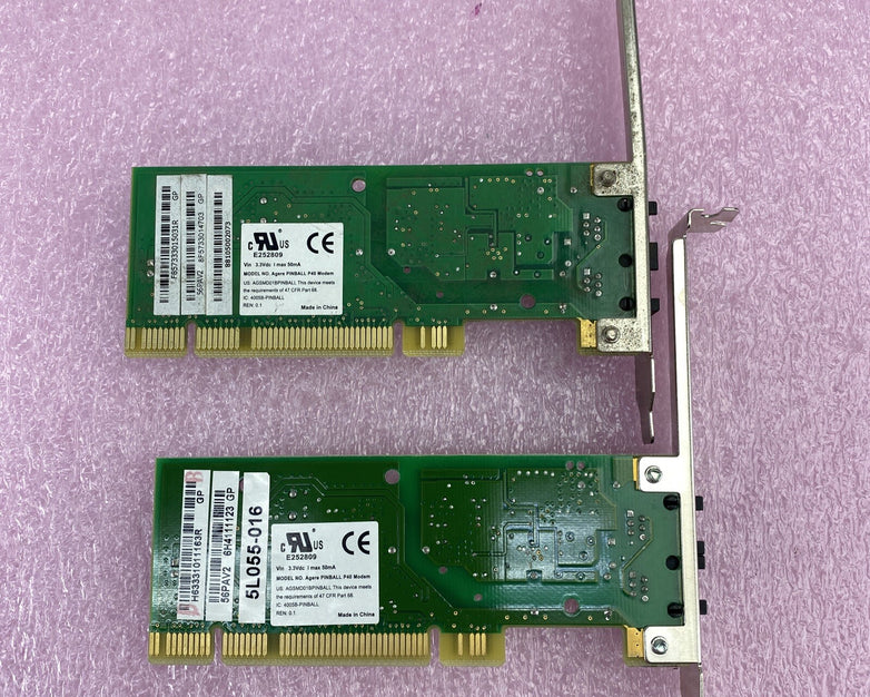 Agere 4005B-PINBALL PCI 56K Internal Fax/Modem Lot of 2