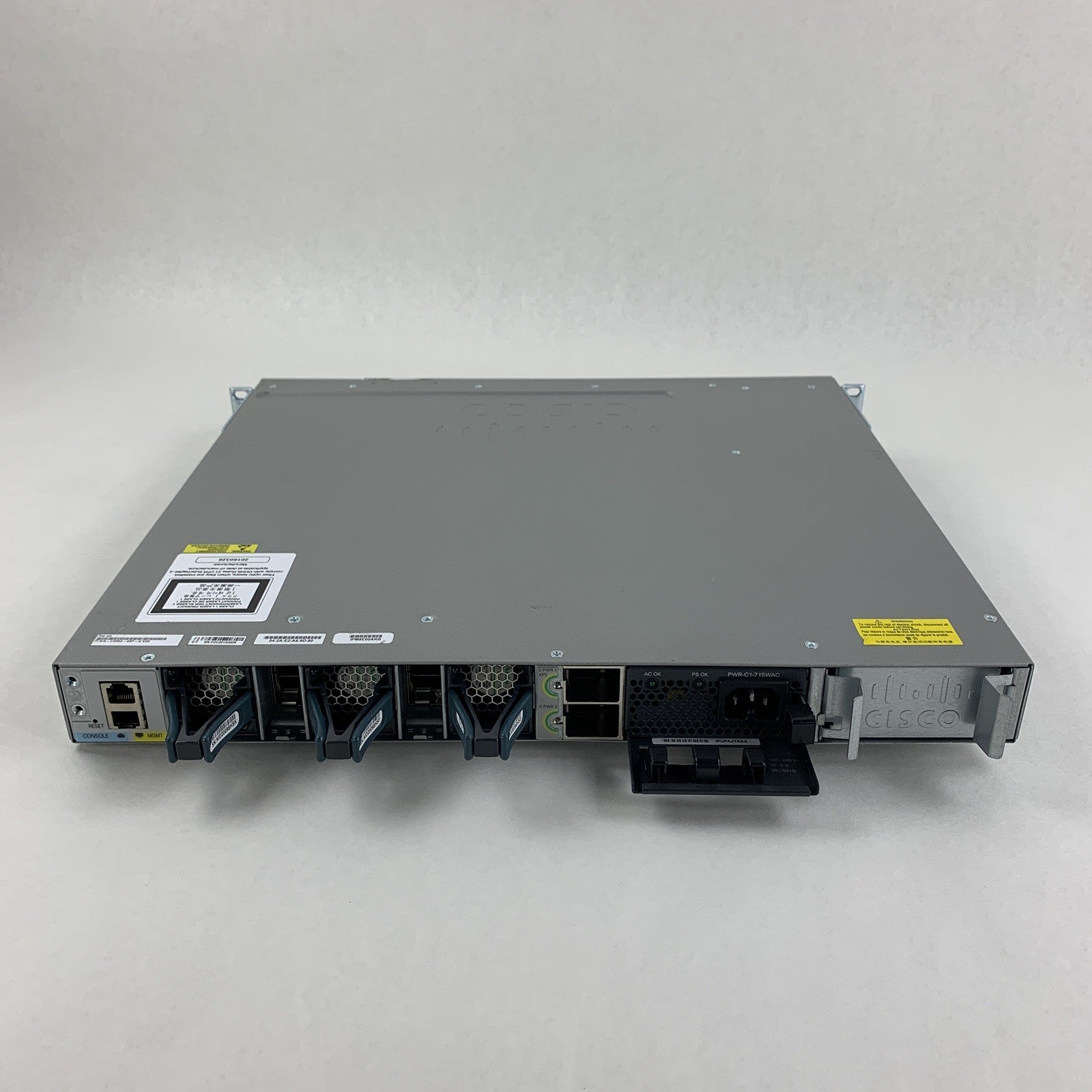 Cisco WS-C3850-48P-S 48 Port POE+  Tested Reset Gigabit Switch 1x Power Supply