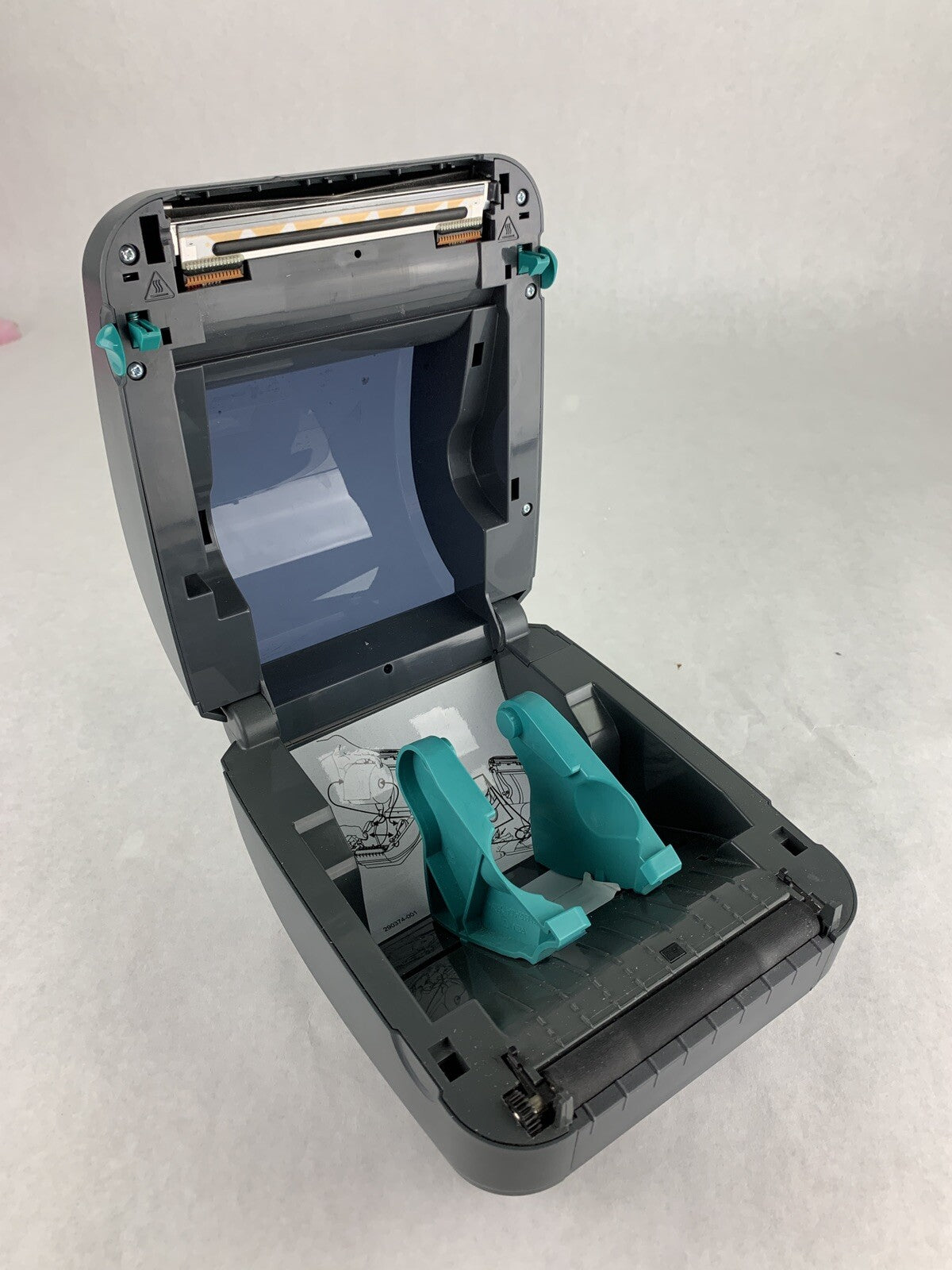 Zebra GX420t Thermal Label Printer Bad Roller For Parts and Repair No AC Adapter