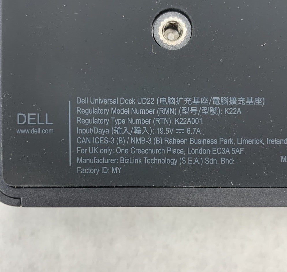 Dell UD22 K22A001 Universal Dock USB-C Docking Station - No AC Adapter10