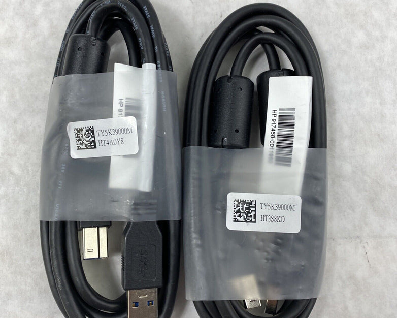 HP 917468 SS USB 3.0 Cable A-Male to B-Male 6ft Black (Lot of 4)