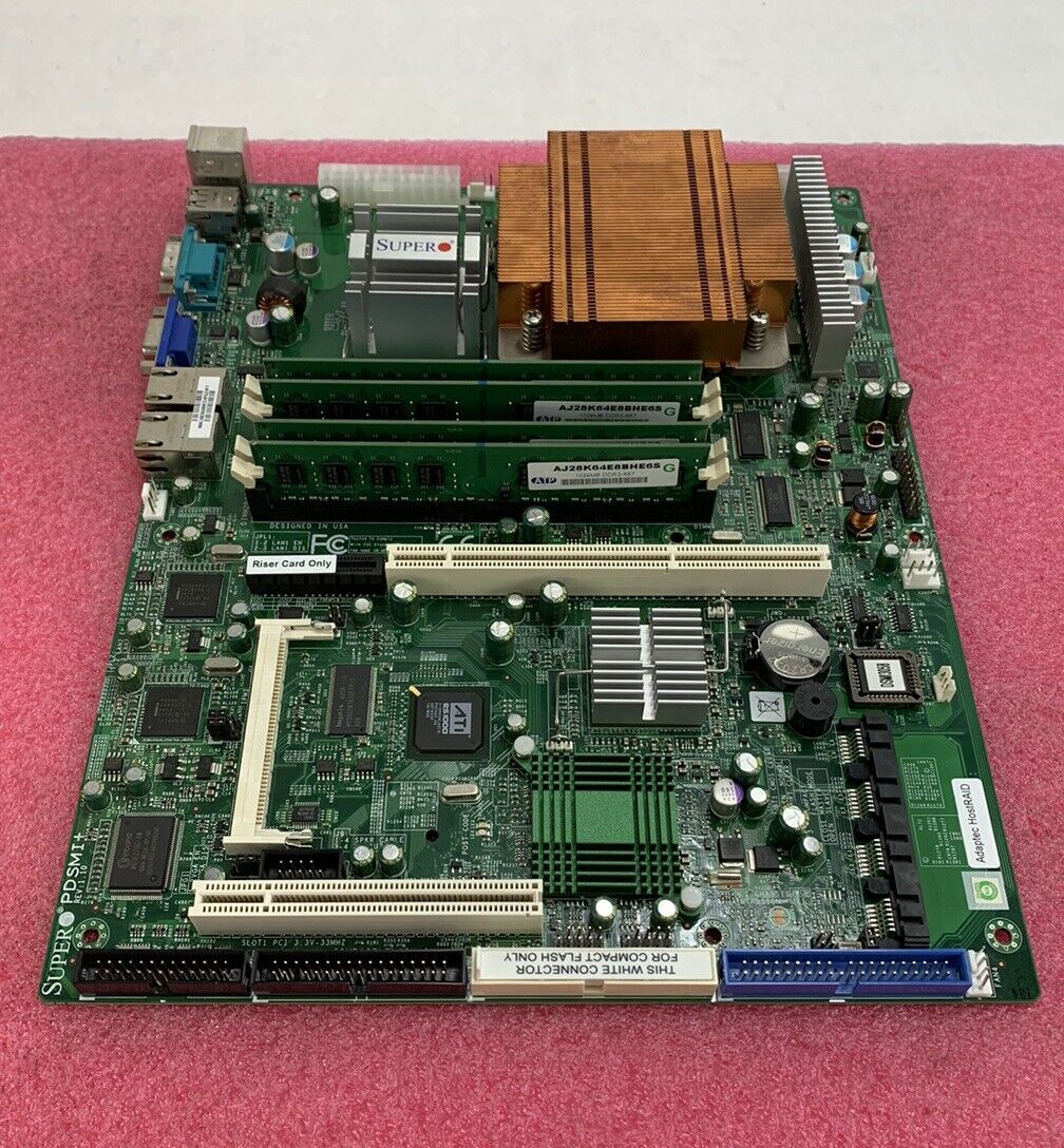 Supermicro PDSMi+ Motherboard Celeron D 3.20GHz CPU 4GB RAM No Shield