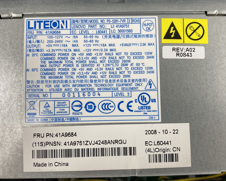 Lenovo ThinkCentre 9953CTO Athlon Dual Core 5000B 2.60 GHz 4 GB RAM No HDD No OS