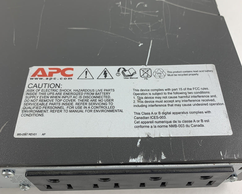 APC SC450RM1U Smart-UPS SC 450 120V 1U Rackmount Tested No Battery