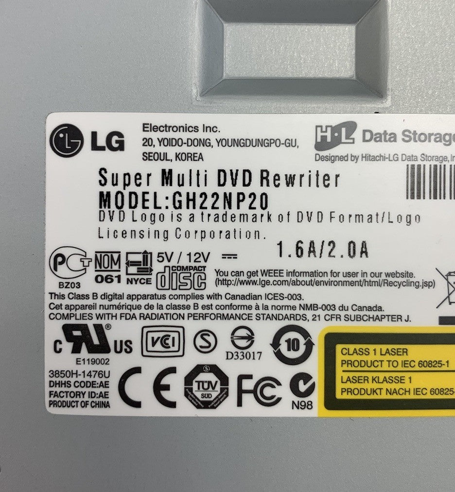 LG GH22NP20 Super Multi DVD Rewriter