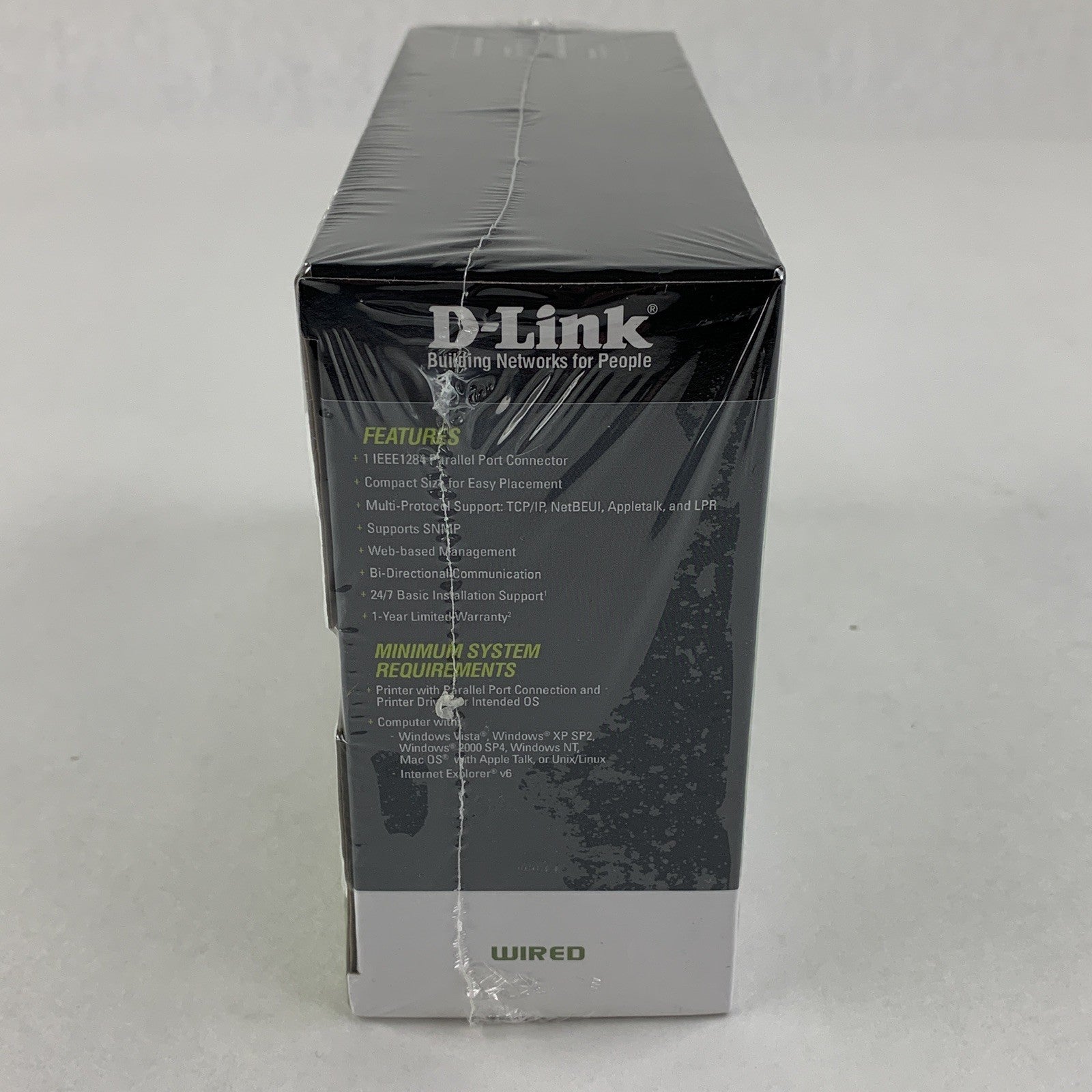 D-Link DP-301P+ Fast Ethernet Parallel 1 Centronics Port Print Server New
