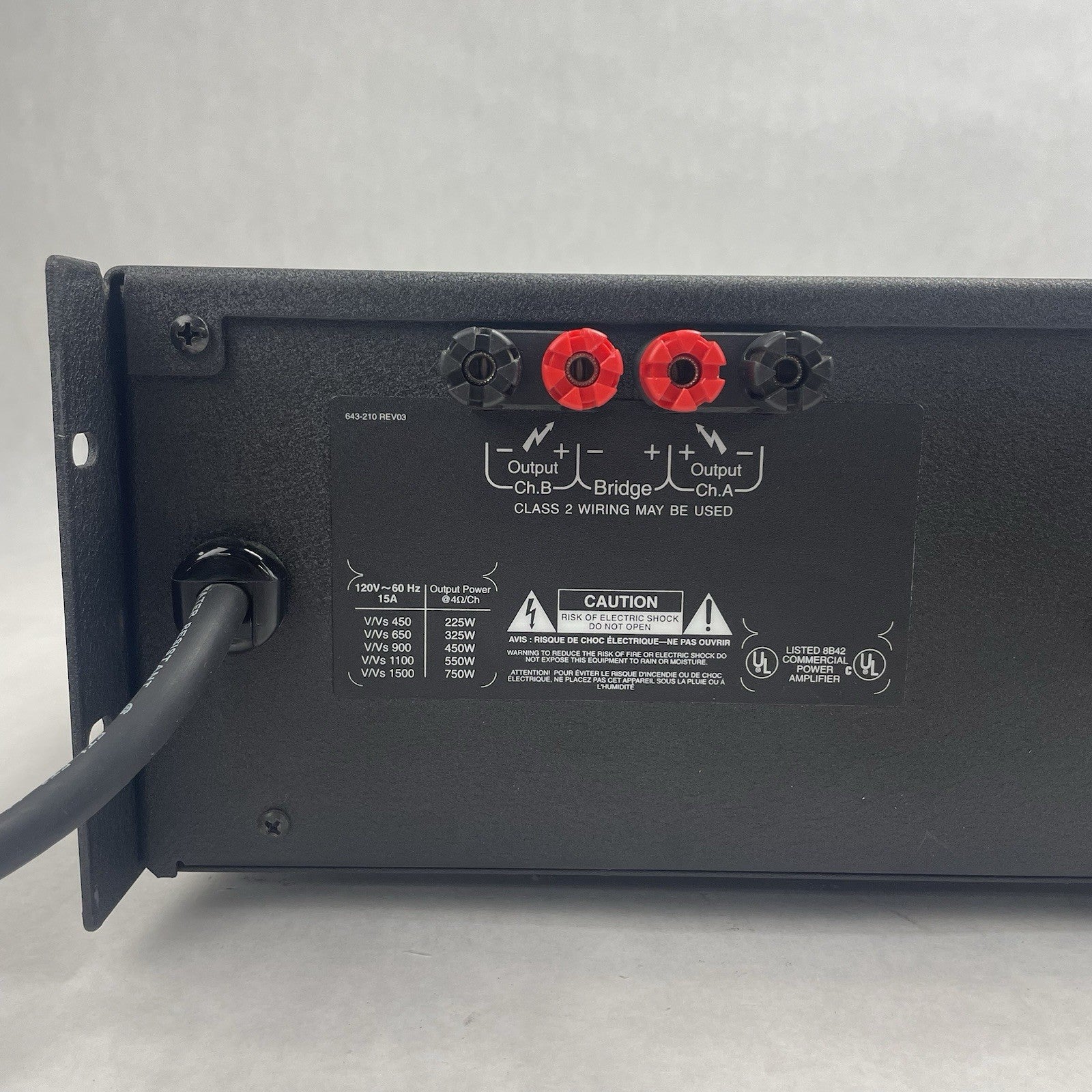 Crest Audio Vs450 Power Amplifier (225w/225w)7