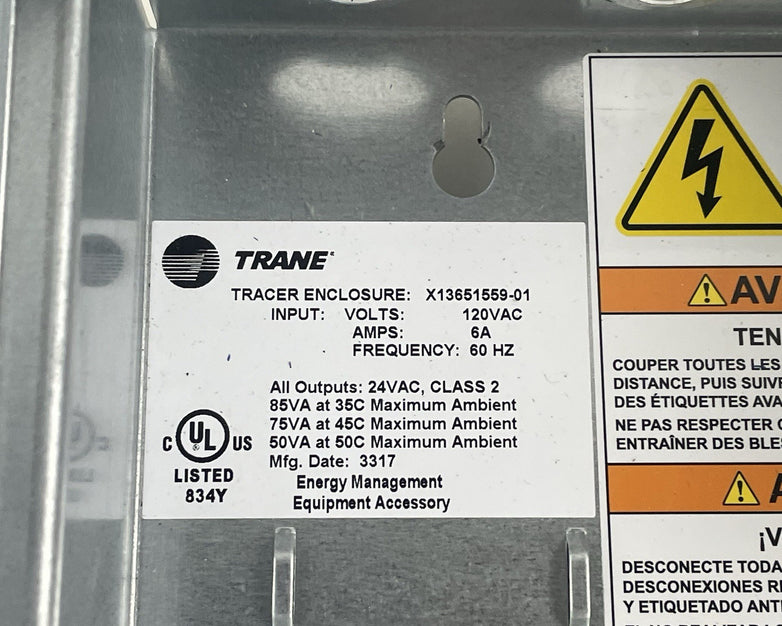 Trane Tracer Building Automation Controller Enclosure X13651559-01 HVAC