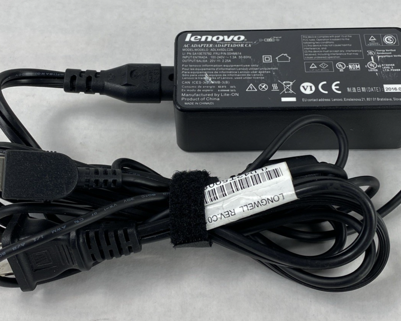 Lenovo ADLX45DLC2A 20V 2.25A 45W Slim Rectangular Tip AC Adapter (Lot of 9)