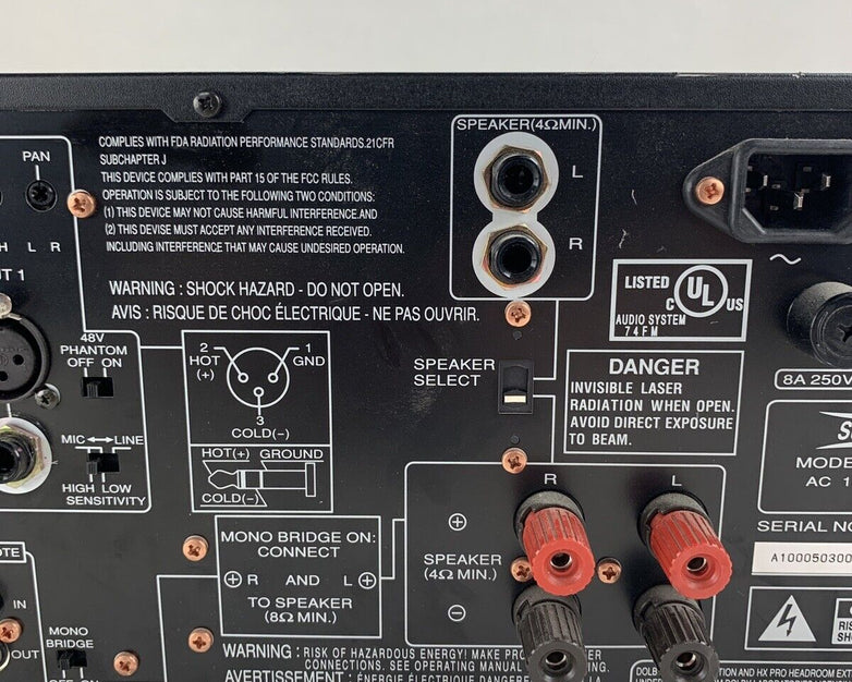SuperScope PAC770U Professional Sound System Mixer CD Player Tested Mic 1 Bad