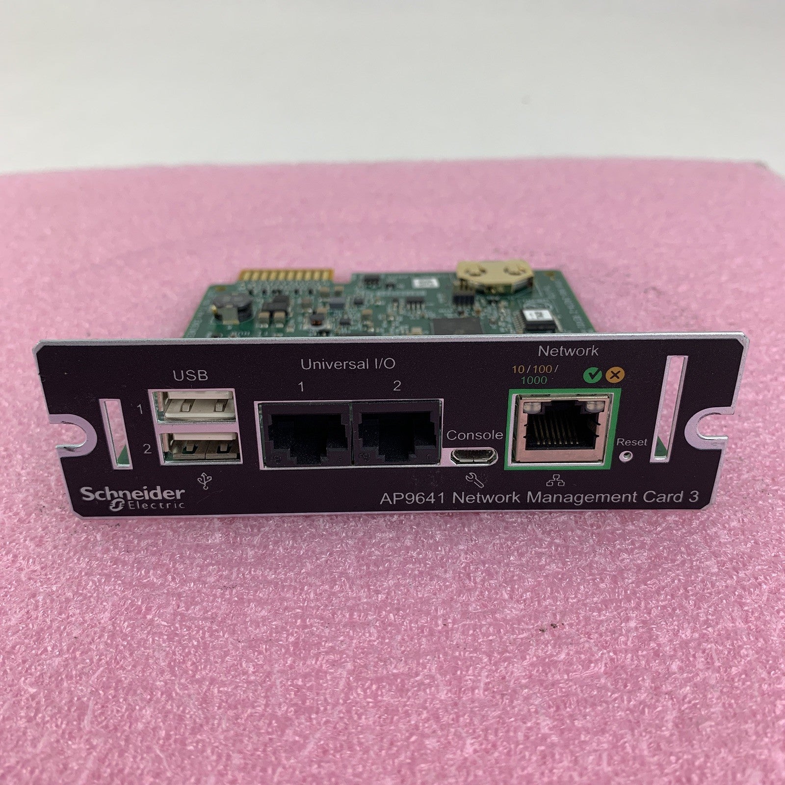 APC AP9641 UPS Network Management Card 3 with 2 USB ports Tested Reset