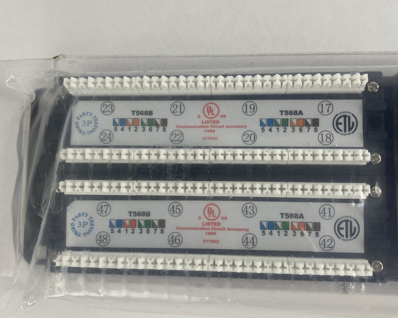 48 Port Cat 6 patch Panel Open Box Sealed Panel