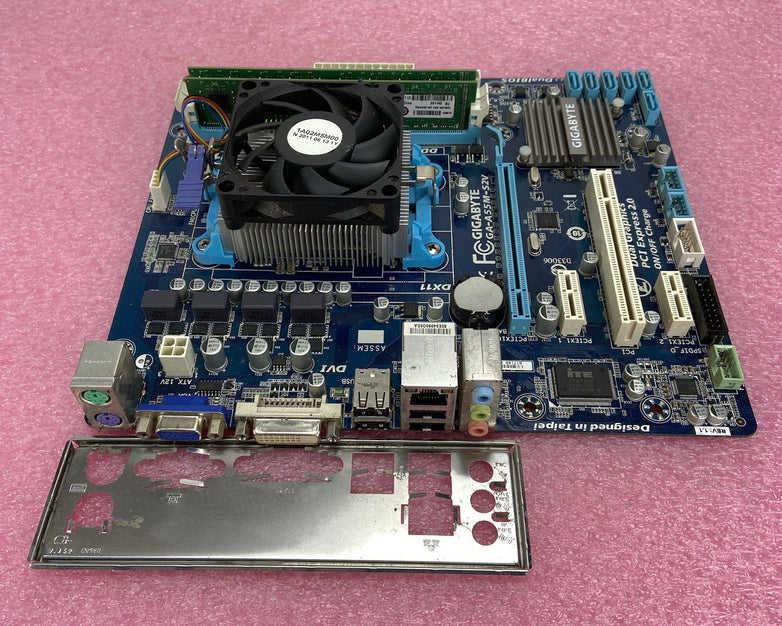 Gigabyte GA-A55M-S2V Motherboard AMD A4-3300 2.5GHz 6GB RAM w/IO Shield