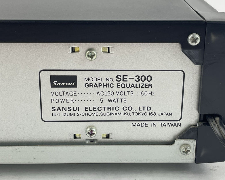 Sansui SE-300 Analog Stereo Graphic Equalizer Black