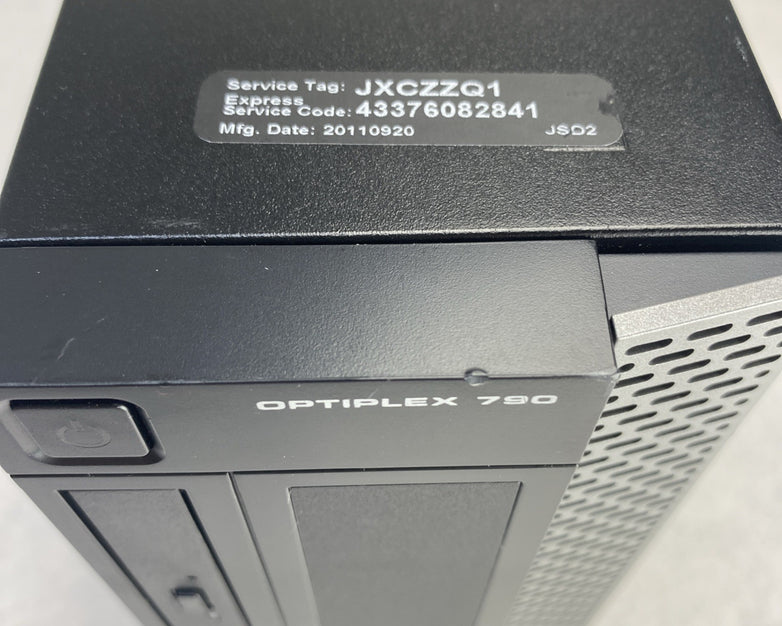 Dell OptiPlex 790 SFF Intel Core i3-2100 3.10GHz 4GB RAM DVDRW No HDD No OS