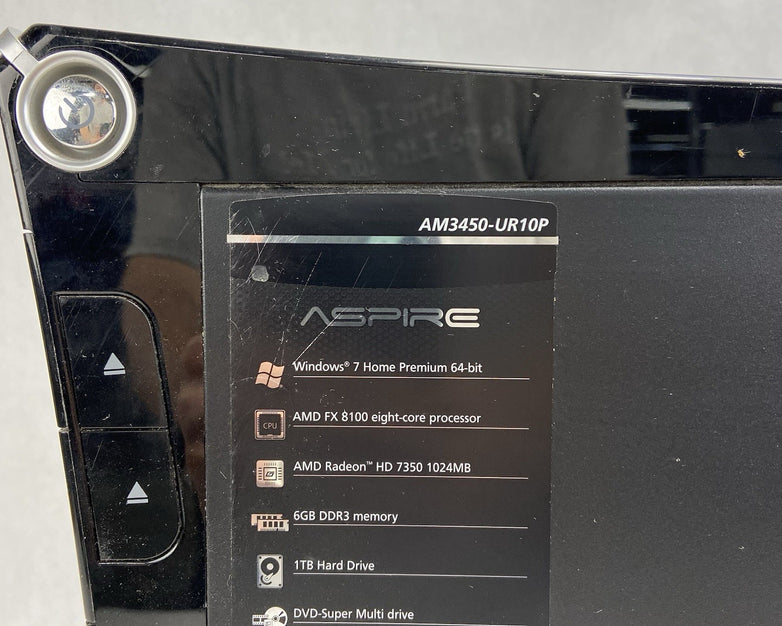 Acer Aspire M3450 MT AMD FX-8120 3.1GHz 4GB RAM No HDD No OS