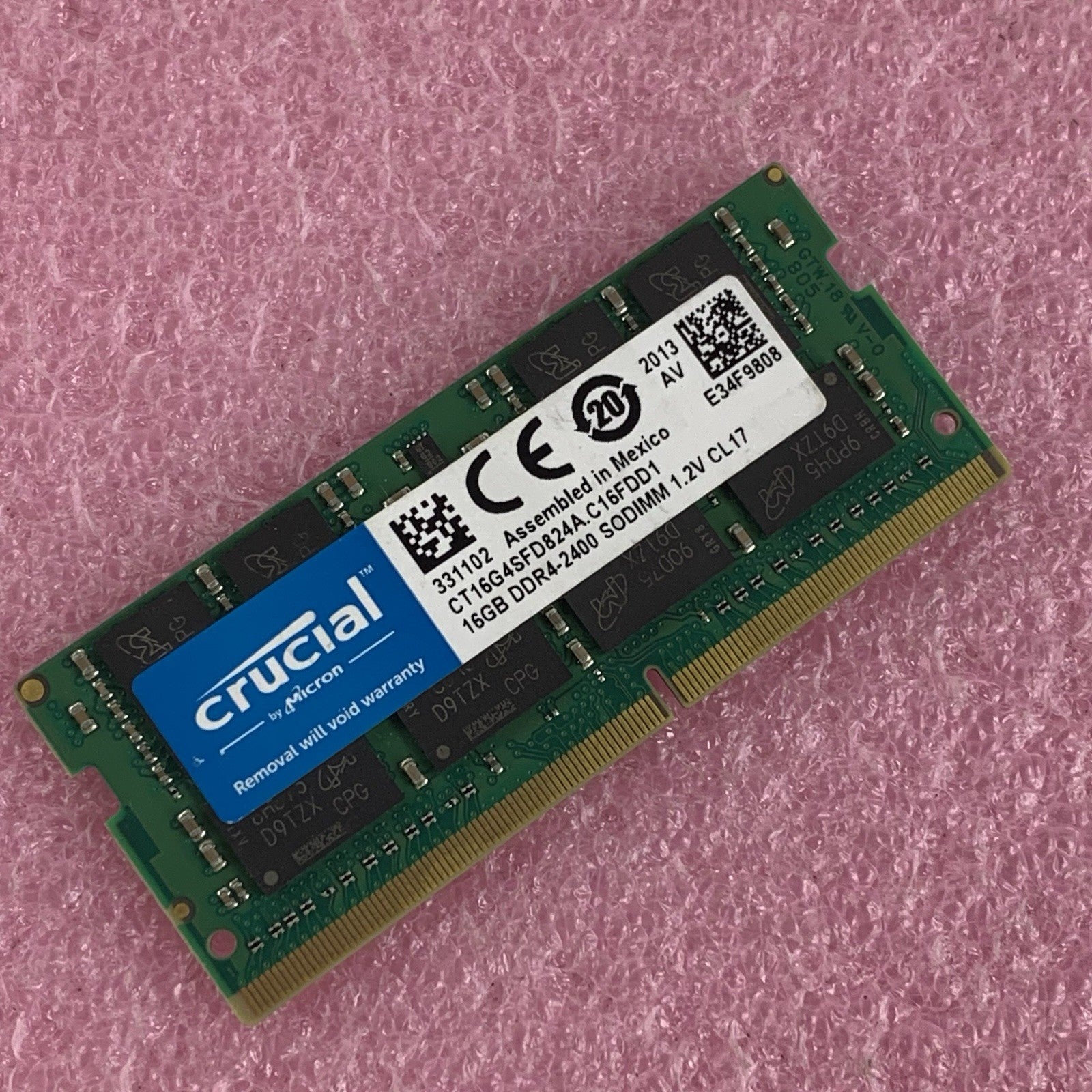 Crucial CT16G4SFD824A.C16FDD1 16 GB 1x16GB RAM DDR4 2400MHz Laptop Memory Ram0