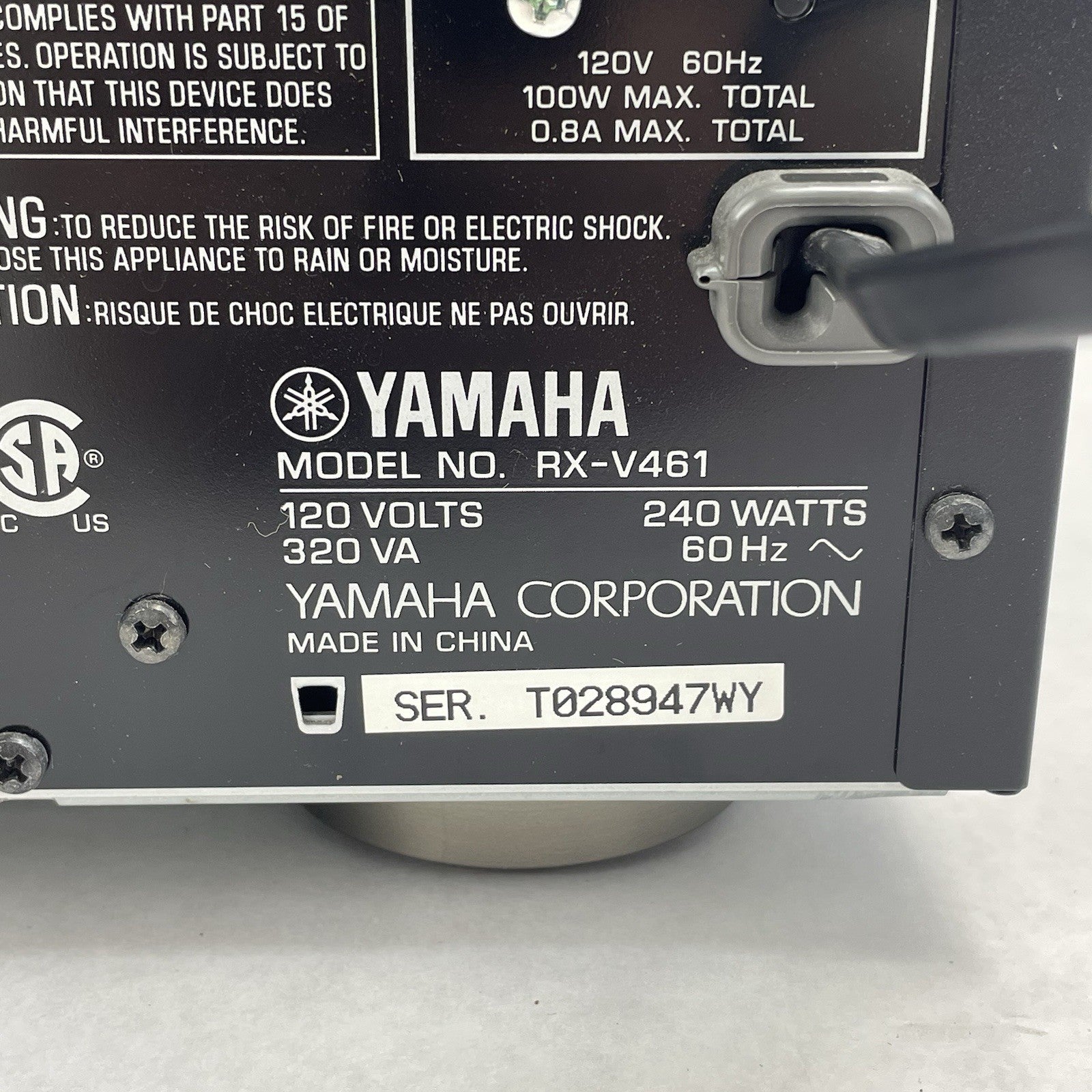 Yamaha RX-V461 Precision Audio Component/AV Sound Receiver Tested