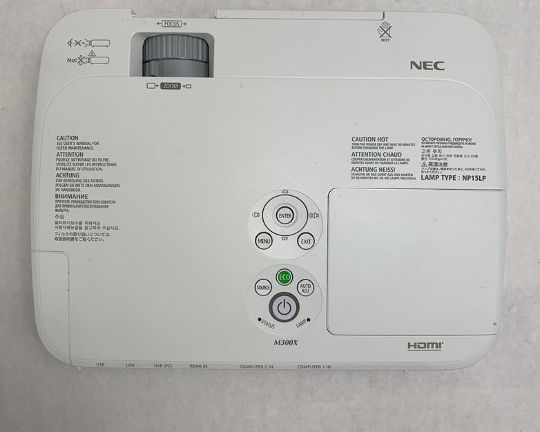 NEC NP-M300X LCD Lamp Projector 144 Lamp Hours w/ Remote