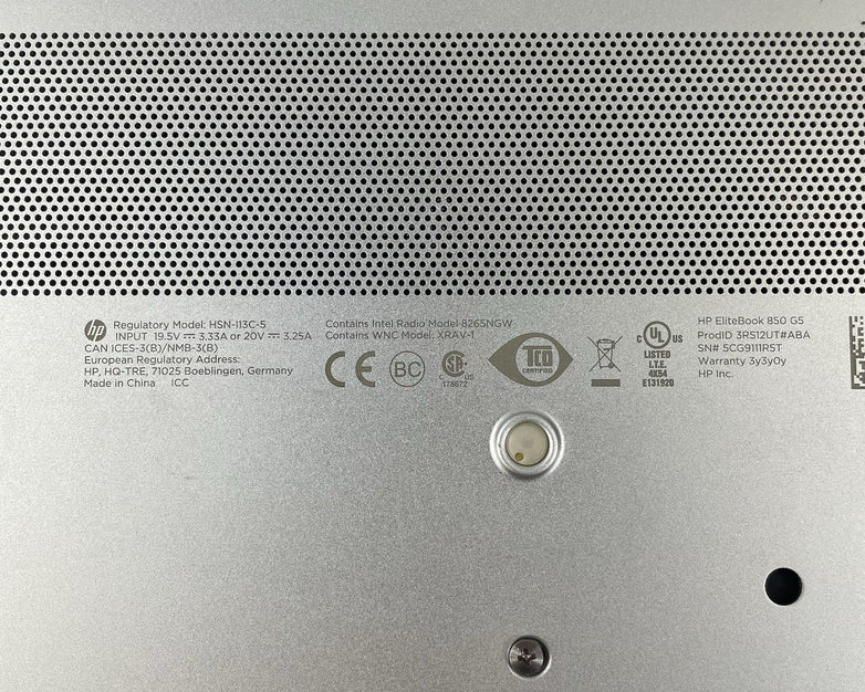HP EliteBook 850 G5 15.6" i7-8650U 1.90 GHz 8 GB RAM No SSD/OS/AC