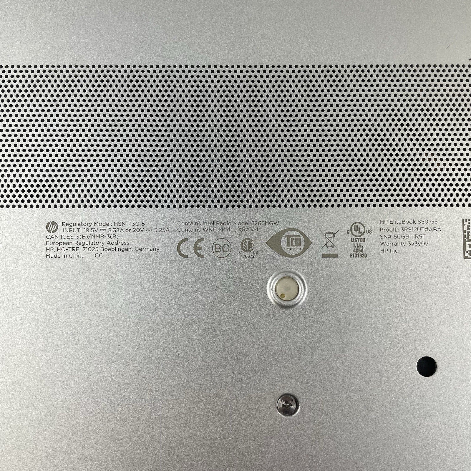 HP EliteBook 850 G5 15.6" i7-8650U 1.90 GHz 8 GB RAM No SSD/OS/AC14