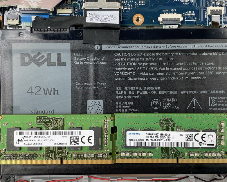 Dell Inspiron 5570 15.6" i7-8550U 1.80 GHz 12 GB RAM No SSD/OS/AC