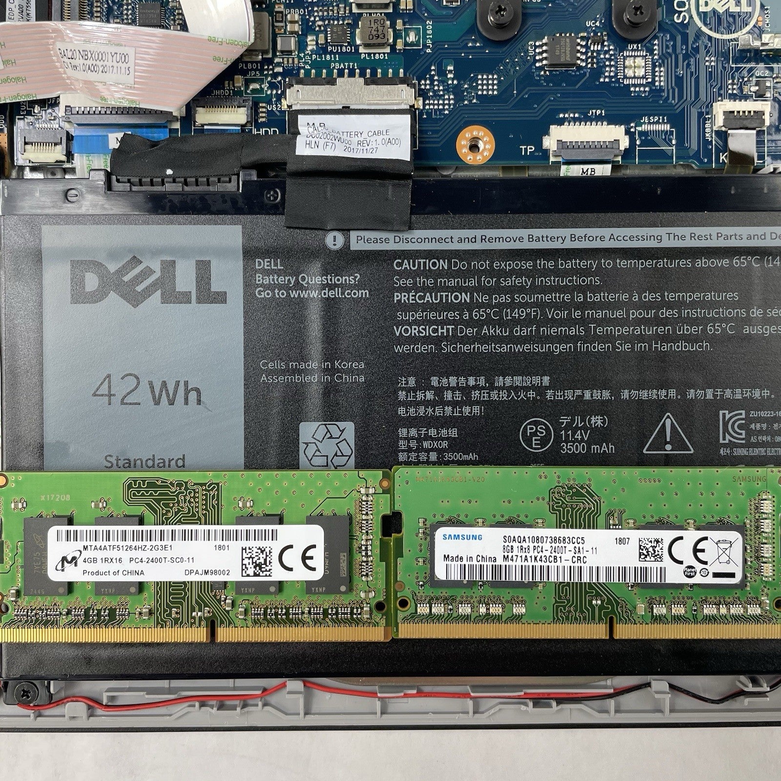 Dell Inspiron 5570 15.6" i7-8550U 1.80 GHz 12 GB RAM No SSD/OS/AC21