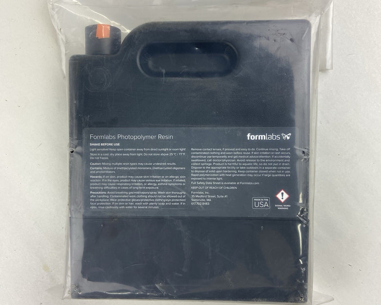 Factory Sealed Formlabs Photopolymer Resin Black FLGPBK02