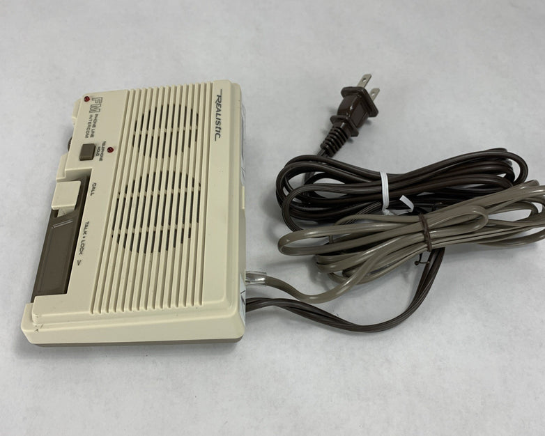 Vintage Realistic 2-Station FM phone-line Intercom System 43-206A