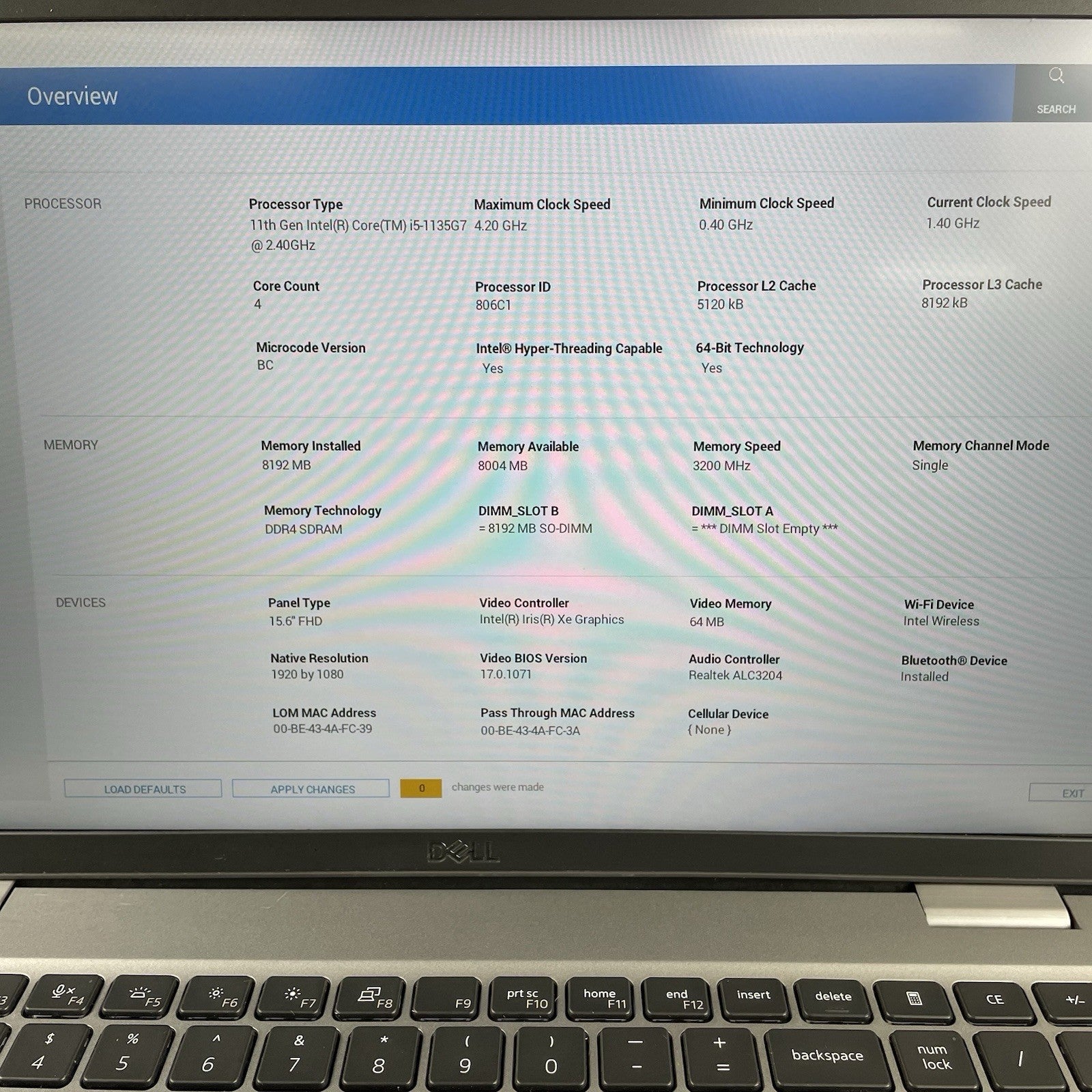 Dell Latitude 5520 15.6" i5-1135G7 2.40 GHz 8 GB RAM No SSD/OS/AC/Batt - READ4