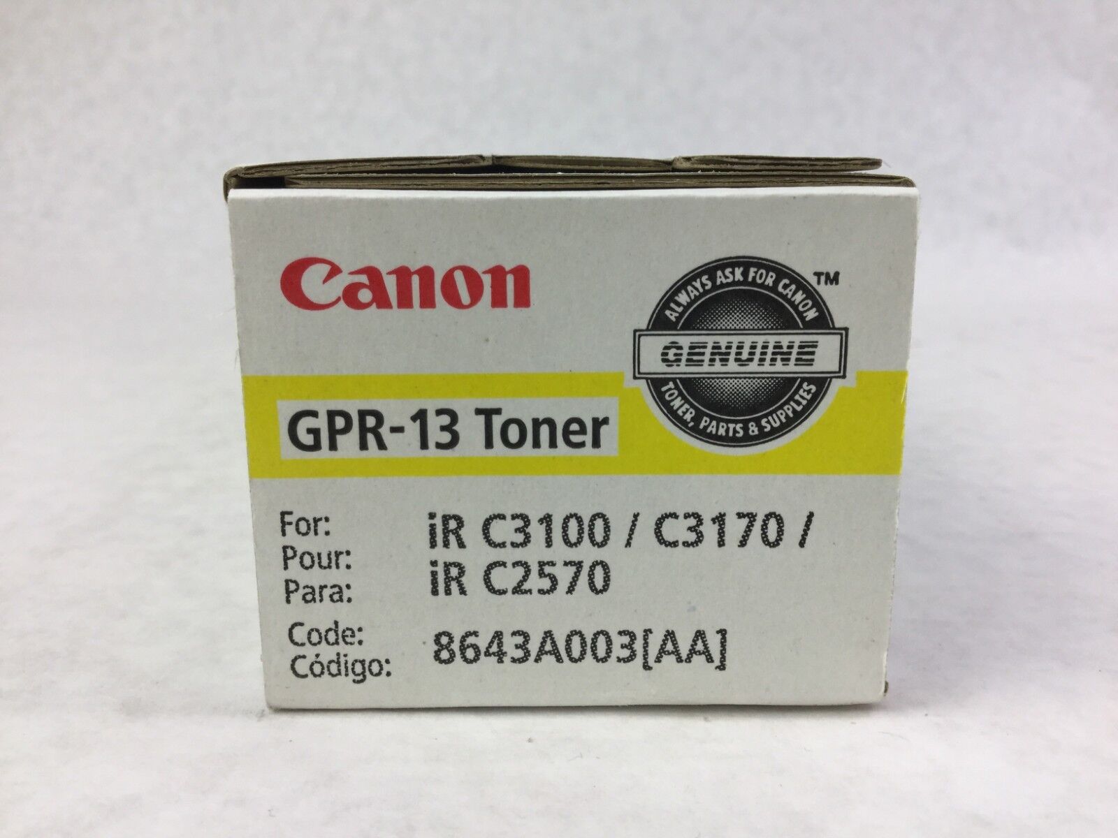 Genuine Canon GPR-13 Yellow Toner NIB