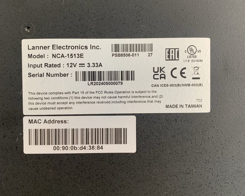 Lanner NCA-1513E Trustgrid Desktop Network Appliance No OS No Drive No AC