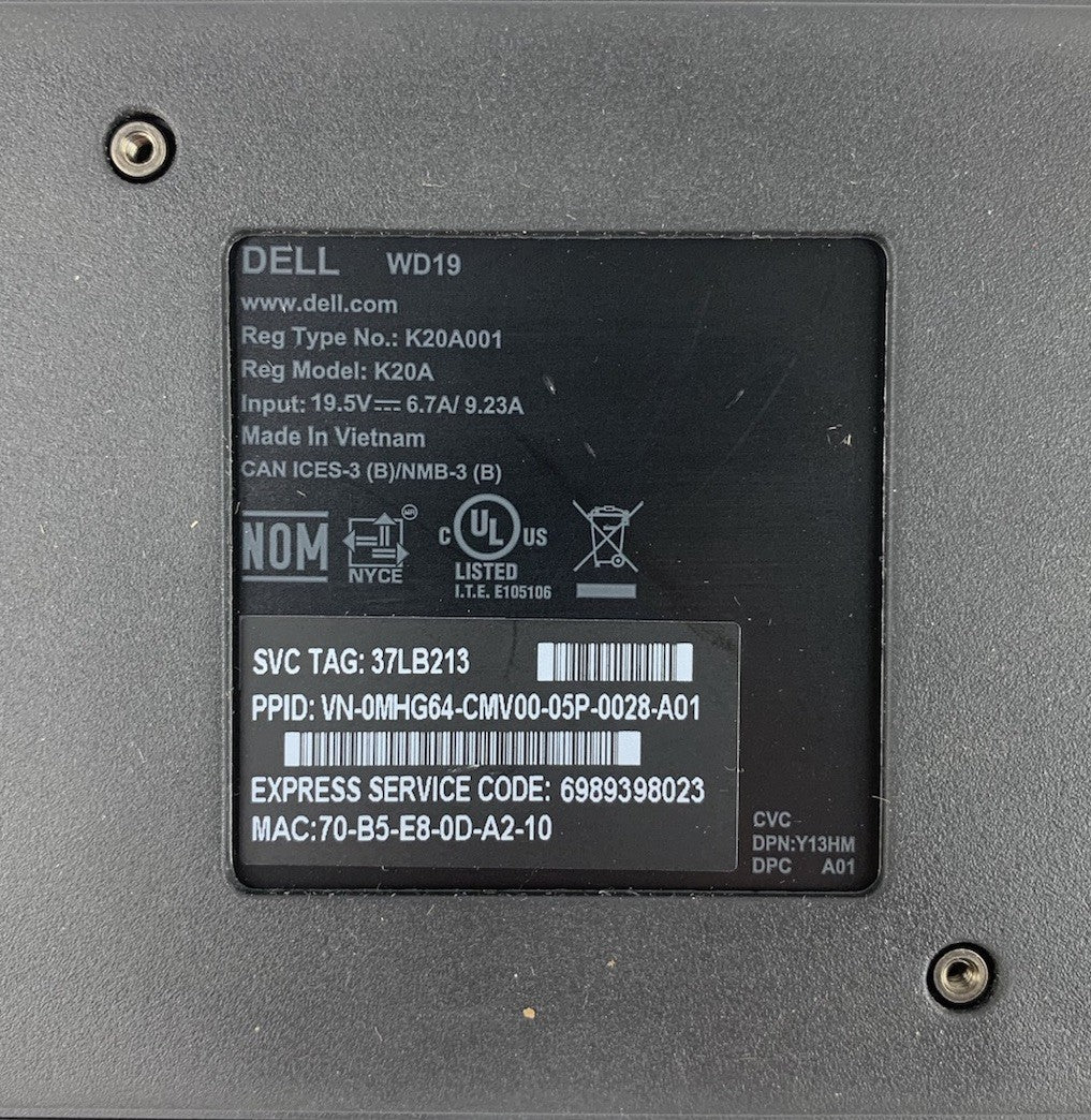 Dell WD19 Thunderbolt USB-C Docking Station10