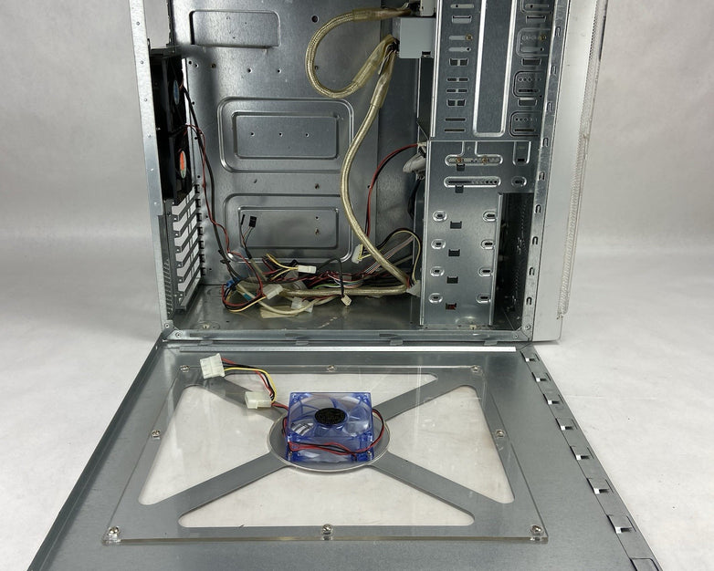 Vintage Unbranded Silver Mid Tower Case Bare Bones No PSU