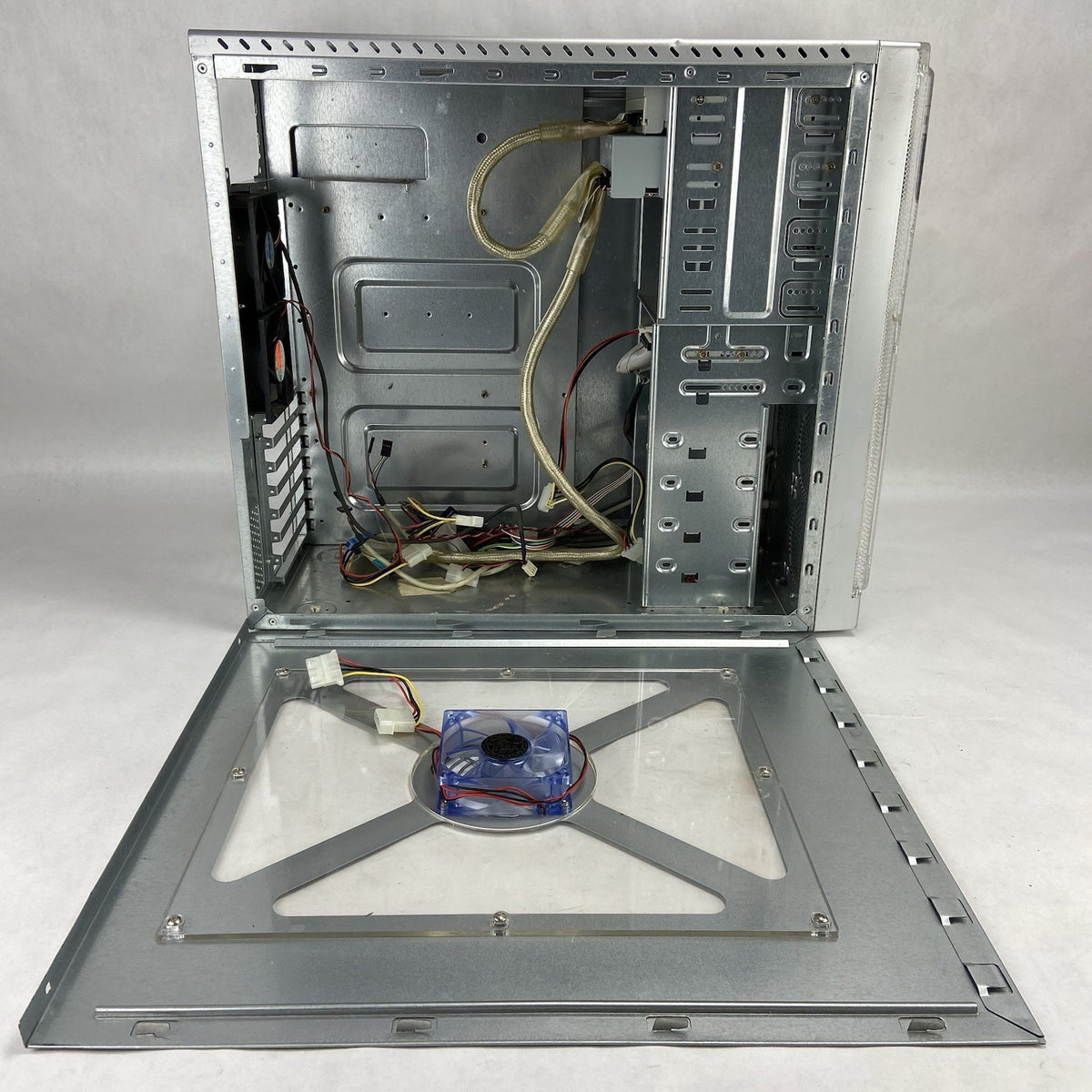 Vintage Unbranded Silver Mid Tower Case Bare Bones No PSU7