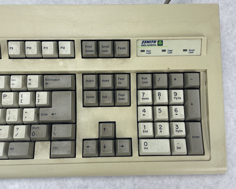 Zenith ZKB-3 163-86US GJK101RX-5 Vintage Mechanical Keyboard  Untested
