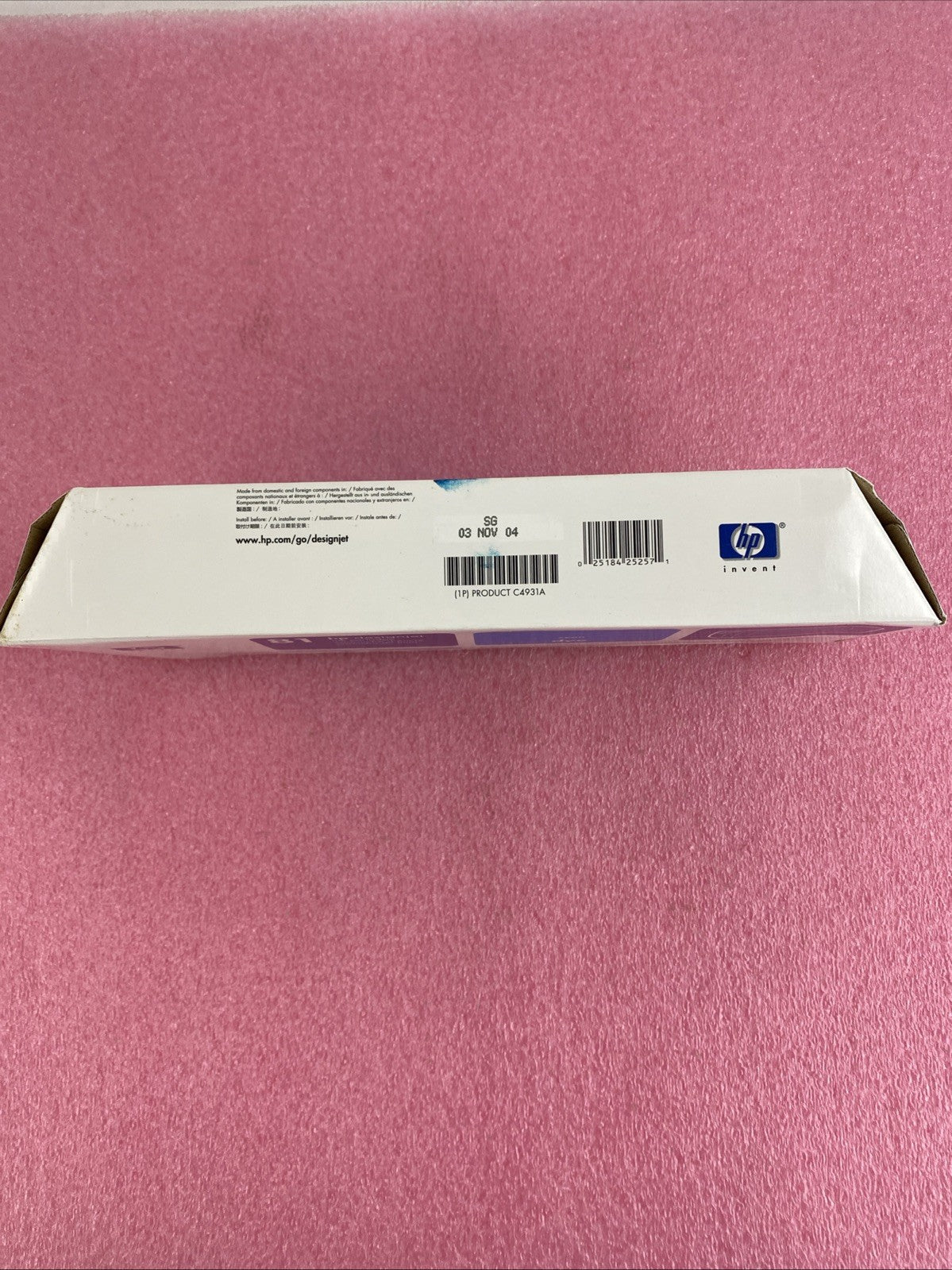 HP C4931A Cyan Ink cartridge Designjet 5000 5500 New OEM Box Sealed 04 Lor of 25