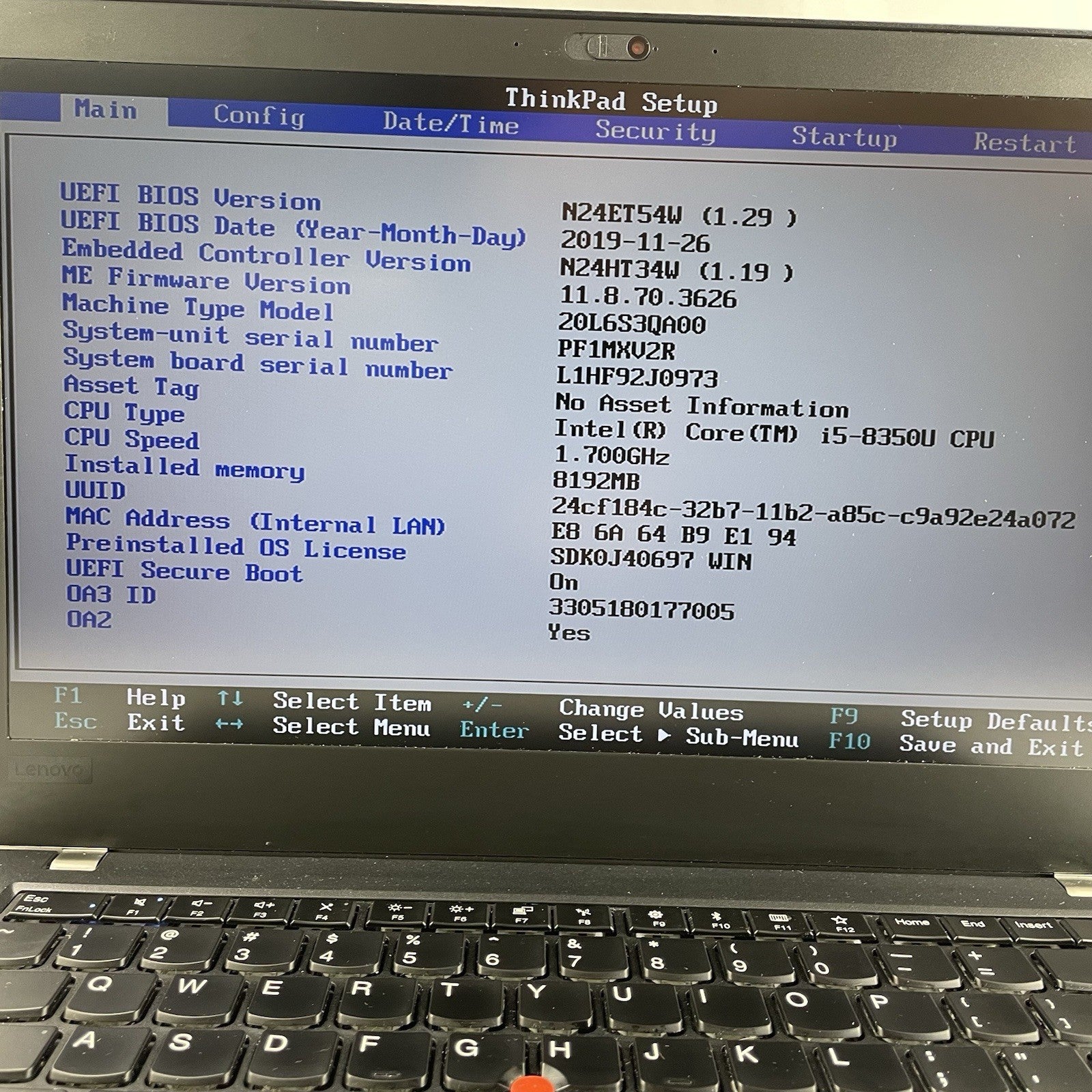 Lenovo ThinkPad T480 14" i5-8350U 1.70 GHz 8 GB RAM No SSD/OS/AC - Bad Bottom1