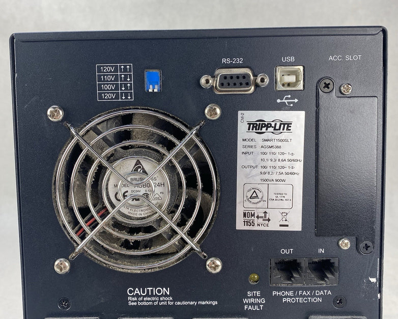 Tripp Lite SMART1500SLT 1500VA 900W UPS Smart Tower - No Batteries Front Panel