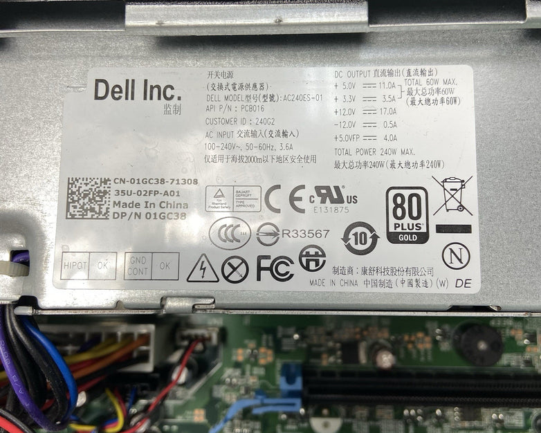 Dell Optiplex 7010 SFF Intel Core i5-3470 3.2GHz 4GB RAM No HDD No OS